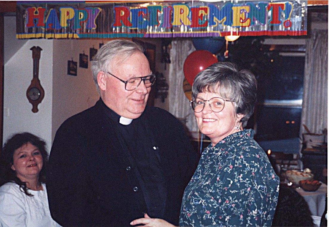 Community members gathering at the church in Prince Albert Saskatchewan
