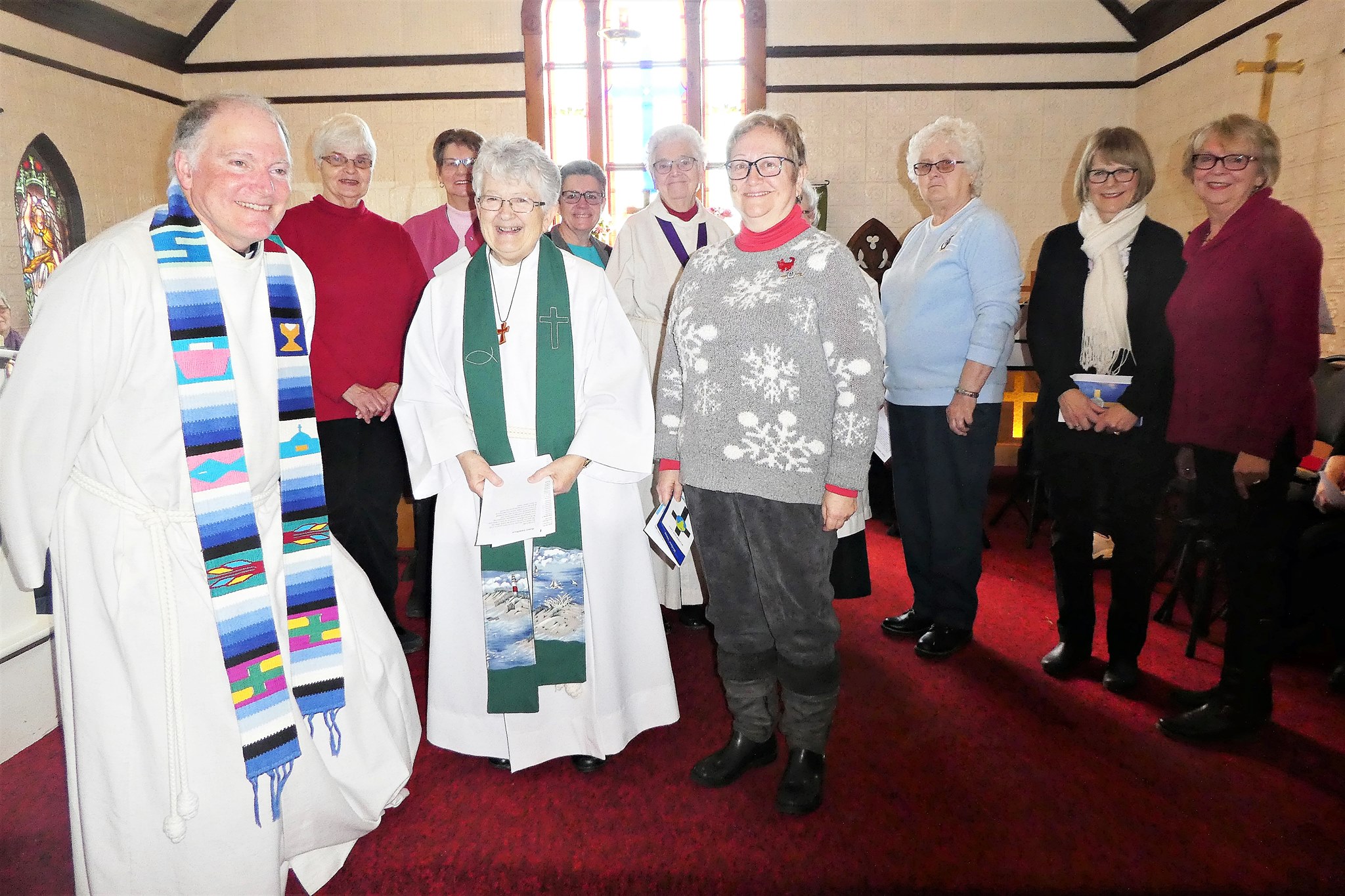 Thanksgiving church service with congregation worship